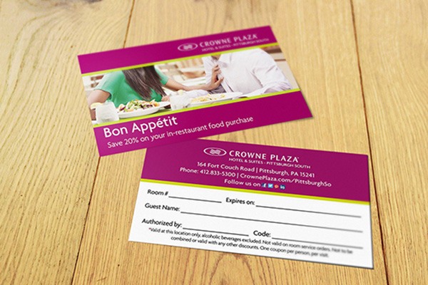 Restaurant Discount - Hotel Keycard Insert