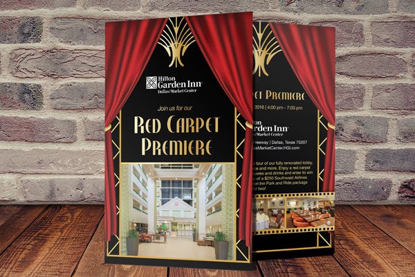 Red Carpet Premiere - 5x7 Renovation Advertising Card